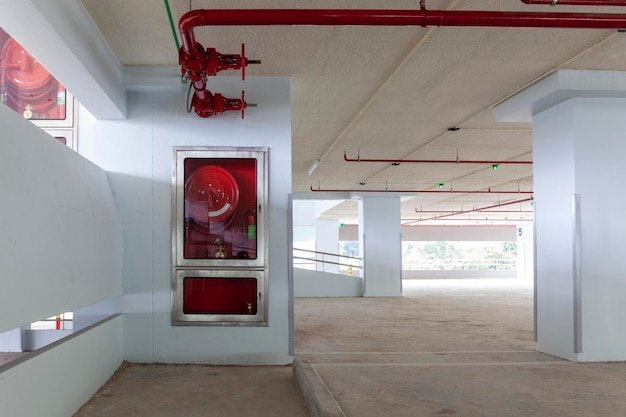 corridor-building hydrant and hose reel